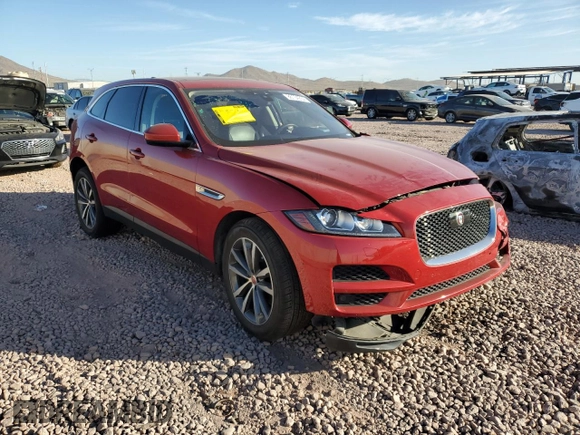 2020 Jaguar F-Pace 25t Prestige with VIN SADCK2FX3LA648118, listed as a Copart auction lot 86134234 with 60,053 mi miles and Salvage title. Bid and sale history available at DreamBid. Image 4.
