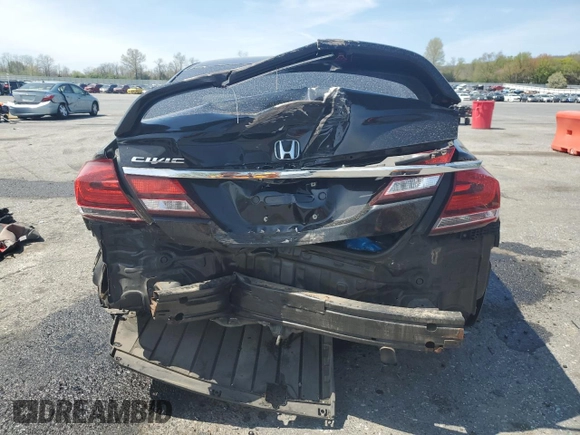 2013 Honda Civic LX with VIN 19XFB2F5XDE002161, listed as a Copart auction lot 54057915 with 94,757 mi miles and Salvage Title. Bid and sale history available at DreamBid. Image 6.