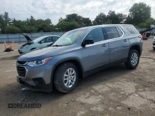 2020 Chevrolet Traverse LS with VIN 1GNERFKW4LJ185840, listed as a Copart auction lot 61645455 with 47,682 mi miles and Salvage title. Bid and sale history available at DreamBid. Image 1.
