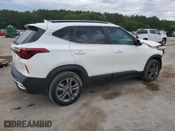 2023 Kia Seltos S with VIN KNDEU2AA4P7432993, listed as a Copart auction lot 55627035 with 13,807 mi miles and Salvage title. Bid and sale history available at DreamBid. Image 3.
