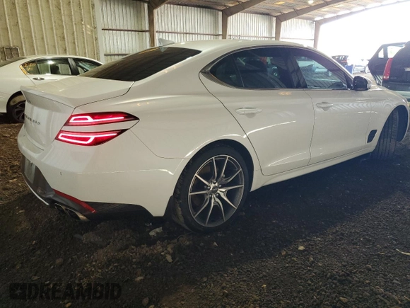 2022 Genesis G70 2.0T with VIN KMTG34TA3NU087699, listed as a Copart auction lot 79265254 with 48,870 mi miles and Salvage Title. Bid and sale history available at DreamBid. Image 3.