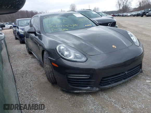 2014 Porsche Panamera GTS with VIN WP0AF2A73EL083133, listed as a IAAI auction lot 41945656 with 75,701 mi miles and . Bid and sale history available at DreamBid. Image 1.