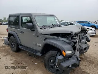 2021 Jeep Wrangler Willys with VIN 1C4GJXAG7MW539041, listed as a Copart auction lot 60457725 with 23,612 mi miles and Salvage title. Bid and sale history available at DreamBid. Image 4.