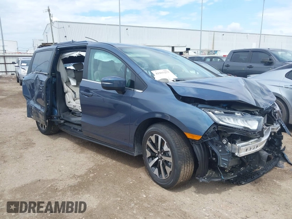 2025 Honda Odyssey EX-L with VIN 5FNRL6H68SB051518, listed as a IAAI auction lot 41915253 with Not Provided miles. Bid and sale history available at carsss.com. Image 1.