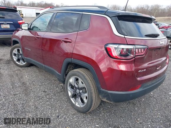 2021 Jeep Compass Limited with VIN 3C4NJDCB3MT601337, listed as a IAAI auction lot 41808321 with 38,209 mi miles and . Bid and sale history available at DreamBid. Image 3.