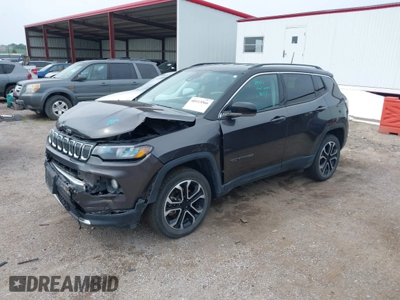 2022 Jeep Compass (RED) Edition with VIN 3C4NJDCB2NT145297, listed as a IAAI auction lot 40113566 with 40,689 mi miles and . Bid and sale history available at DreamBid. Image 17.