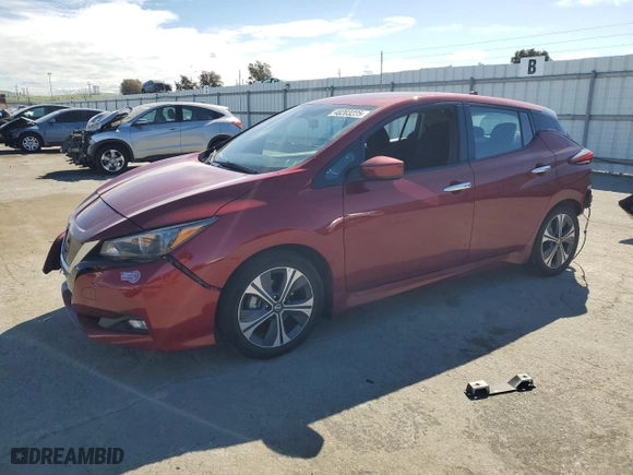 2020 Nissan LEAF SV with VIN 1N4AZ1CP3LC307566, listed as a Copart auction lot 48203225 with 30,246 mi miles and Salvage Title. Bid and sale history available at carsss.com. Image 1.