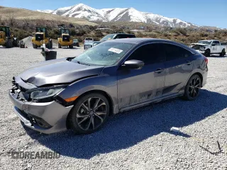 2020 Honda Civic Sedan Sport with VIN 19XFC2F81LE001535, listed as a Copart auction lot 49514835 with 86,974 mi miles and Salvage Title. Bid and sale history available at carsss.com. Image 1.