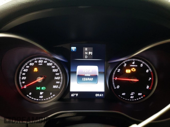 2016 Mercedes-Benz C 300 Luxury with VIN 55SWF4KB4GU139279, listed as a Copart auction lot 51179525 with 126,960 mi miles and Salvage Title. Bid and sale history available at carsss.com. Image 9.