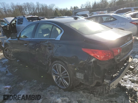 2017 Infiniti Q50 2.0t Premium with VIN JN1CV7AR6HM680577, listed as a Copart auction lot 88735105 with 48,805 mi miles and Salvage Title. Bid and sale history available at carsss.com. Image 2.