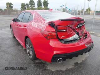2019 Acura TLX w/A-Spec Pkg with VIN 19UUB1F60KA003573, listed as a IAAI auction lot 41578850 with 48,055 mi miles. Bid and sale history available at carsss.com. Image 3.