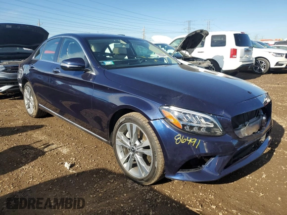 2019 Mercedes-Benz C 300 with VIN 55SWF8EBXKU285584, listed as a Copart auction lot 79055394 with 74,180 mi miles and Salvage Title. Bid and sale history available at DreamBid. Image 4.
