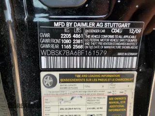 2011 Mercedes-Benz SL 550 with VIN WDBSK7BA6BF161579, listed as a Copart auction lot 78784594 with 112,536 mi miles and Salvage title. Bid and sale history available at DreamBid. Image 12.
