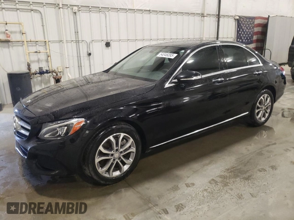 2015 Mercedes-Benz C 300 Luxury with VIN 55SWF4KB2FU066153, listed as a Copart auction lot 54046095 with 109,127 mi miles and Salvage Title. Bid and sale history available at DreamBid. Image 1.