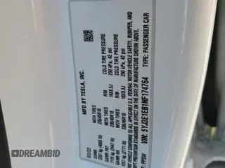 2022 Tesla Model 3 Long Range with VIN 5YJ3E1EB1NF174764, listed as a Copart auction lot 46035765 with 54,434 mi miles and Salvage Title. Bid and sale history available at carsss.com. Image 15.