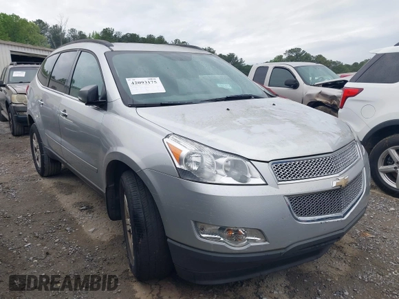 2012 Chevrolet Traverse 1LT with VIN 1GNKRGED5CJ255266, listed as a IAAI auction lot 42093175 with 103,730 mi miles and . Bid and sale history available at DreamBid. Image 1.