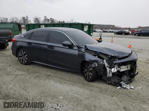 2023 Honda Civic EX z VIN 2HGFE1F70PH306337, wystawiony jako Copart lot #46122695 z przebiegiem 48 200 mil mil oraz Szkoda całkowita • Salvage title. Historia ofert i sprzedaży dostępna na DreamBid. Obrazek 4.