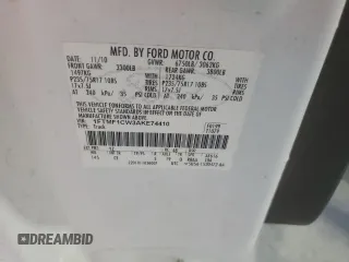 2010 Ford F-150 XL с VIN 1FTMF1CW3AKE74410, выставлен на аукционе Copart как лот 57287195 с пробегом 154 739 миль миль и На запчасти • Non repairable. История ставок и продаж доступна на DreamBid. Изображение 12.