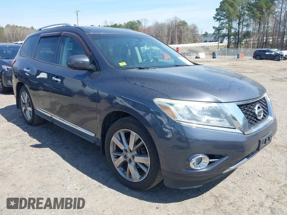 2014 Nissan Pathfinder S with VIN 5N1AR2MM3EC603111, listed as a IAAI auction lot 41815459 with 169,276 mi miles and . Bid and sale history available at DreamBid. Image 1.