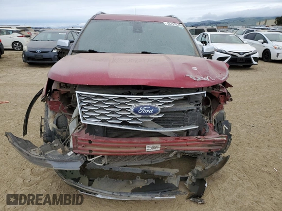 2018 Ford Explorer Platinum with VIN 1FM5K8HT1JGC57041, listed as a Copart auction lot 45741235 with 98,236 mi miles and Salvage Title. Bid and sale history available at carsss.com. Image 5.