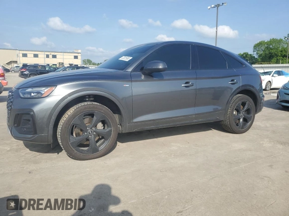2021 Audi Q5 Sportback Premium Plus with VIN WA15AAFY7M2093321, listed as a Copart auction lot 52825995 with 46,179 mi miles and Clean title. Bid and sale history available at DreamBid. Image 1.