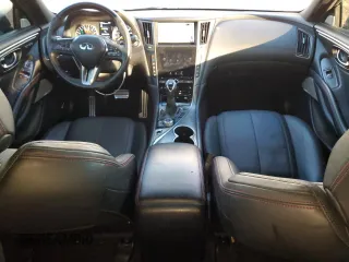 2021 Infiniti Q60 Red Sport 400 with VIN JN1FV7LK3MM530255, listed as a Copart auction lot 82806824 with 27,540 mi miles and Salvage title. Bid and sale history available at DreamBid. Image 8.