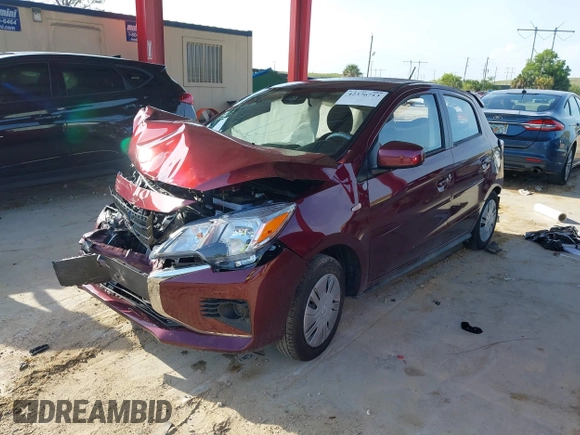2024 Mitsubishi Mirage ES with VIN ML32AUHJ2RH037790, listed as a IAAI auction lot 42376713 with 3,542 mi miles and . Bid and sale history available at DreamBid. Image 17.