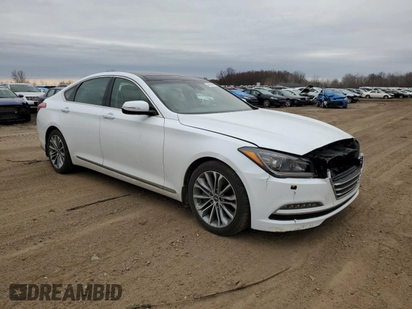2017 Genesis G80 3.8L with VIN KMHGN4JE0HU180405, listed as a Copart auction lot 49168515 with 133,751 mi miles and Clean Title. Bid and sale history available at DreamBid. Image 4.