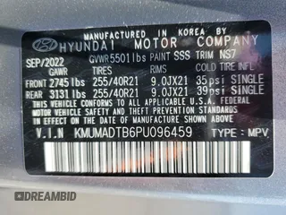 2023 Genesis GV70 2.5T with VIN KMUMADTB6PU096459, listed as a Copart auction lot 60824135 with 29,743 mi miles and Salvage title. Bid and sale history available at DreamBid. Image 14.
