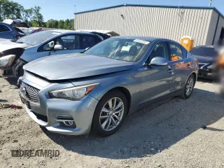 2017 Infiniti Q50 Premium with VIN JN1EV7APXHM738083, listed as a Copart auction lot 58062055 with 186,671 mi miles and Salvage title. Bid and sale history available at DreamBid. Image 1.
