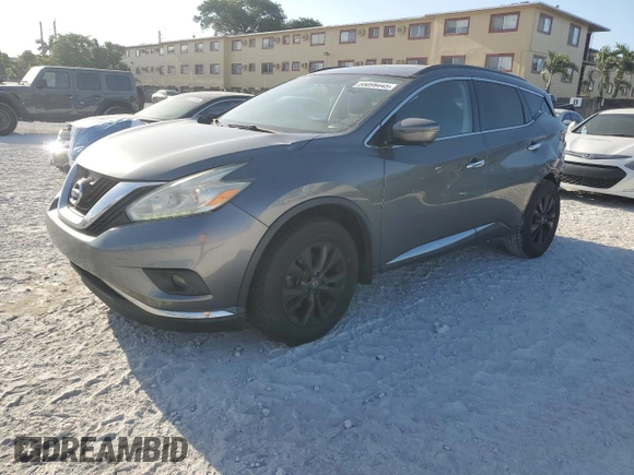 2017 Nissan Murano S with VIN 5N1AZ2MG8HN187382, listed as a Copart auction lot 55099445 with 155,727 mi miles and Salvage Title. Bid and sale history available at carsss.com. Image 1.