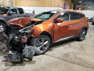 2021 Nissan Murano Platinum z VIN 5N1AZ2DS8MC134854, wystawiony jako Copart lot #83029854 z przebiegiem 36 885 mil mil oraz Czysty tytuł • Clean title. Historia ofert i sprzedaży dostępna na DreamBid. Obrazek 1.