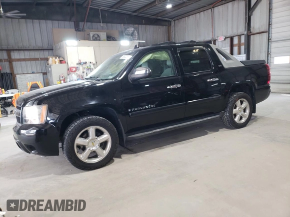 2007 Chevrolet Avalanche LTZ with VIN 3GNFK12347G161398, listed as a Copart auction lot 53800355 with 188,117 mi miles and Salvage Title. Bid and sale history available at DreamBid. Image 1.