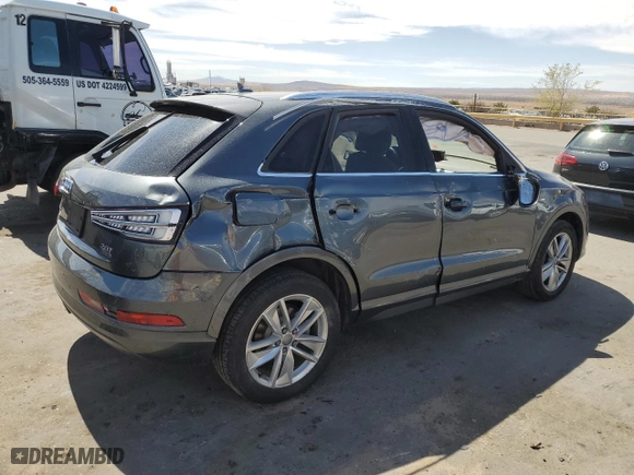 2018 Audi Q3 Premium Plus with VIN WA1JCCFS6JR007404, listed as a Copart auction lot 45345785 with 0 mi miles and Salvage Title. Bid and sale history available at carsss.com. Image 3.