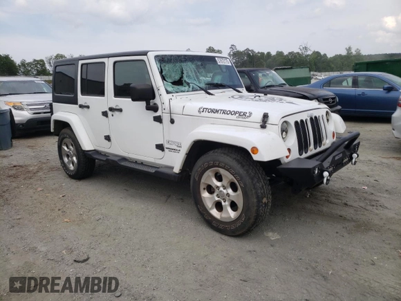 2013 Jeep Wrangler Unlimited Sahara with VIN 1C4HJWEG9DL628684, listed as a Copart auction lot 57672175 with 69,010 mi miles and Salvage title. Bid and sale history available at DreamBid. Image 4.