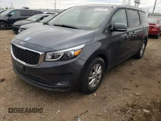2017 Kia Sedona LX with VIN KNDMB5C16H6314869, listed as a Copart auction lot 58625264 with 132,411 mi miles and Salvage Title. Bid and sale history available at carsss.com. Image 1.