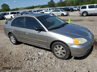 2003 Honda Civic EX with VIN 2HGES26703H547092, listed as a Copart auction lot 52139955 with 205,019 mi miles and Salvage Title. Bid and sale history available at carsss.com. Image 4.