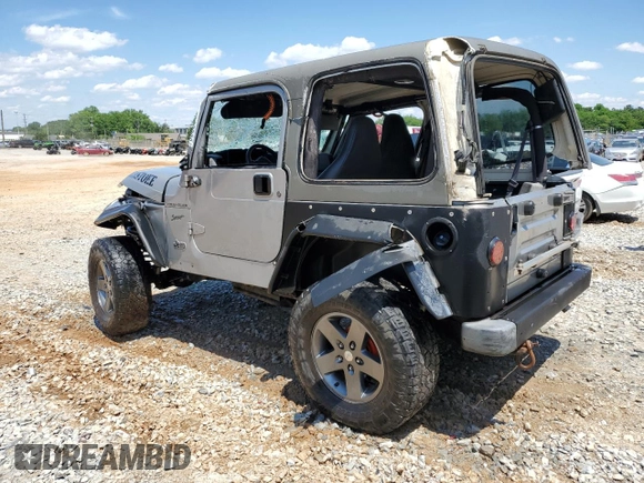 2002 Jeep Wrangler Sport with VIN 1J4FA49S42P720277, listed as a Copart auction lot 55856135 with Not provided miles and Salvage title. Bid and sale history available at DreamBid. Image 2.