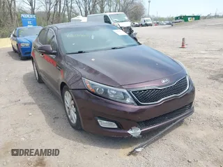 2014 Kia Optima EX z VIN 5XXGN4A77EG338455, wystawiony jako IAAI lot #42071765 z przebiegiem 136 331 mil mil oraz . Historia ofert i sprzedaży dostępna na DreamBid. Obrazek 1.