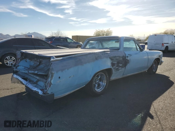 1966 Chevrolet El Camino z VIN 136806Z119763, wystawiony jako Copart lot #84920444 z przebiegiem 249 999 mil mil oraz Szkoda całkowita • Salvage title. Historia ofert i sprzedaży dostępna na DreamBid. Obrazek 3.