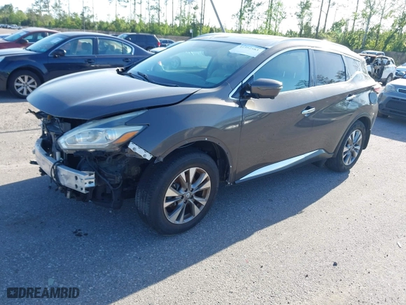 2016 Nissan Murano S with VIN 5N1AZ2MGXGN128770, listed as a IAAI auction lot 41952583 with 147,646 mi miles. Bid and sale history available at carsss.com. Image 2.