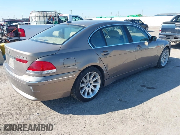 2003 BMW 7 Series 745Li with VIN WBAGN63493DR14954, listed as a IAAI auction lot 42219740 with 98,342 mi miles and . Bid and sale history available at carsss.com. Image 4.