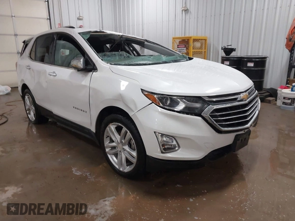 2019 Chevrolet Equinox Premier with VIN 2GNAXYEX0K6123688, listed as a IAAI auction lot 41542926 with 54,977 mi miles. Bid and sale history available at carsss.com. Image 1.
