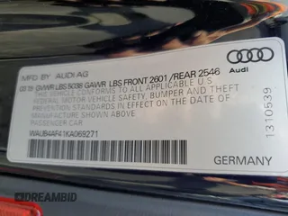 2019 Audi S4 Premium Plus with VIN WAUB4AF41KA069271, listed as a Copart auction lot 77899834 with 60,080 mi miles and Salvage Title. Bid and sale history available at carsss.com. Image 12.