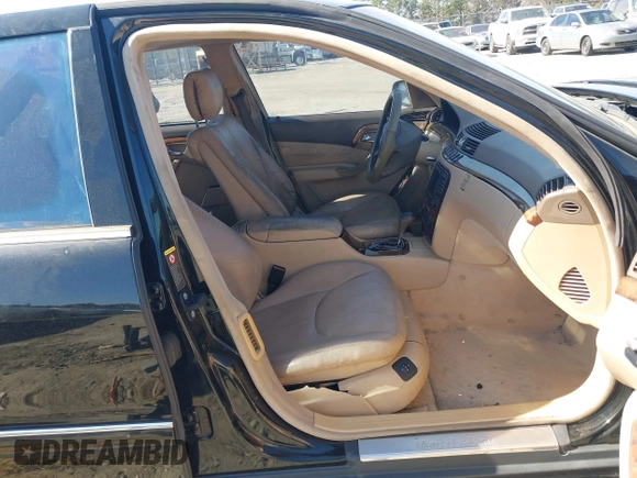 2002 Mercedes-Benz S-Class 5.0L with VIN WDBNG75J42A274373, listed as a IAAI auction lot 41482227 with 1 mi miles. Bid and sale history available at carsss.com. Image 5.