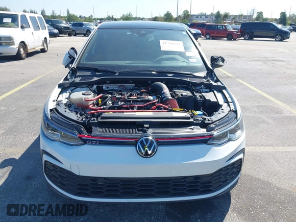 2023 Volkswagen Golf GTI SE with VIN WVW3A7CD9PW203431, listed as a IAAI auction lot 41738322 with 33,958 mi miles. Bid and sale history available at carsss.com. Image 6.