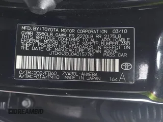2010 Toyota Prius II with VIN JTDKN3DU0A0157781, listed as a IAAI auction lot 41174354 with 112,278 mi miles. Bid and sale history available at carsss.com. Image 9.