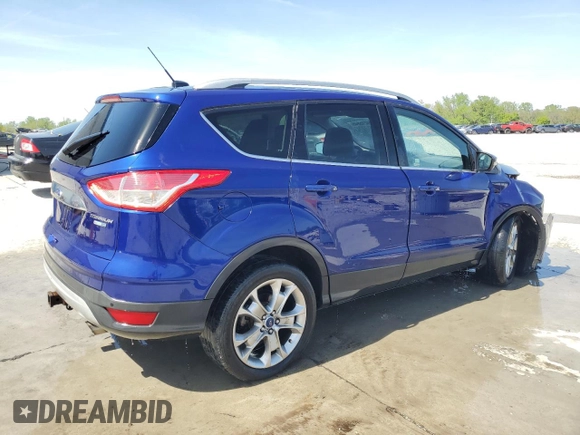 2015 Ford Escape Titanium with VIN 1FMCU9J97FUA00075, listed as a Copart auction lot 54215845 with 99,818 mi miles and Salvage title. Bid and sale history available at DreamBid. Image 3.