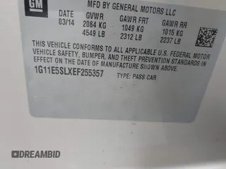 2014 Chevrolet Malibu LT with VIN 1G11E5SLXEF255357, listed as a IAAI auction lot 41363252 with 259,751 mi miles and . Bid and sale history available at DreamBid. Image 9.
