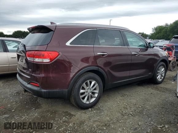 2017 Kia Sorento LX with VIN 5XYPGDA32HG261498, listed as a Copart auction lot 58958185 with 129,744 mi miles and Clean title. Bid and sale history available at DreamBid. Image 3.